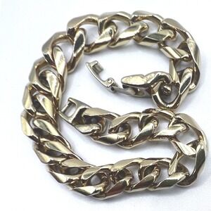 Cuban Link Bracelet Unisex Gold Tone 8X25"
